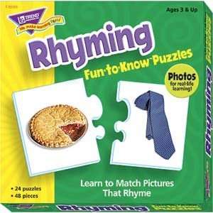  Rhyming Fun to KnowTM Puzzles Toys & Games