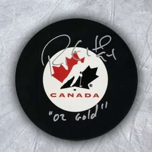  RYAN SMYTH Team Canada SIGNED Hockey Puck w/ 02 Gold 