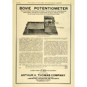  1922 Ad Bovie Potentiometer Arthur H. Thomas H Ion 