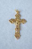 Lot 24 Crucifixes Centers Rosary Parts Supplies GOLD  