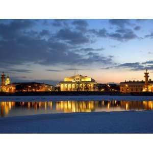  Russia, St;Petersburg; the Partly Frozen Neva River with 