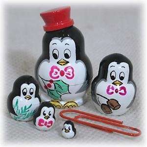  Miniature Stacking Doll Penguins 5pc./1 