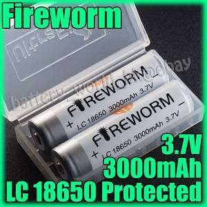 FireWorm 2 x 18650 3000 mAh Protectd Battery + Case  