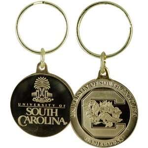  South Carolina Gamecocks Bronze Coin Keychain Sports 