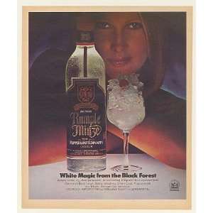  1984 Rumple Minze Peppermint Schnapps Bottle Lady Print Ad 