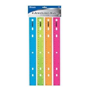   30cm) Jeweltones Color Ruler (4/Pack), Case Pack 24