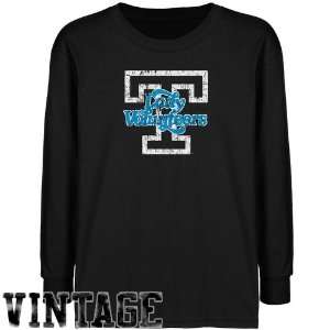 Tennessee Lady Vols Youth Black Distressed Logo Vintage Long Sleeve T 
