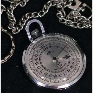 Russian Mechanical Pocket watch 24 hr #0463 Everything 