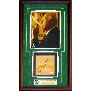  Red Auerbach Autographed / Signed Framed Floor Piece (JSA 