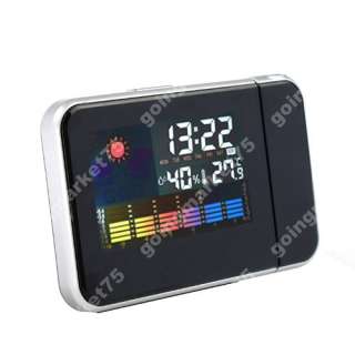 LED Color Display Projection Station temperature Clock  