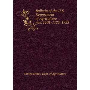 Department of Agriculture. nos. 1101 1125, 1923 United States. Dept 