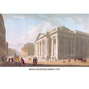  Vintage Art Royal Exchange, Dublin, 1792   04278 8