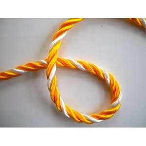  Narrow Flag Gold and White Cording .25 Inch By The Yard 