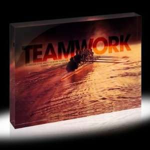  Successories Teamwork Rowers Infinity Edge Acrylic Desktop 