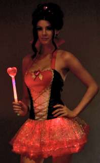 PLUS SIZE Womens 4Pc LIGHT UP QUEEN of HEARTS Costume 876802106130 