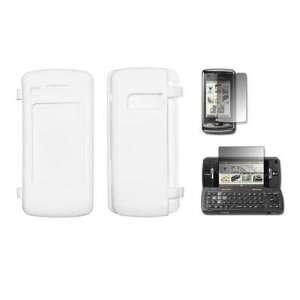  White Silicone Gel Skin Cover Case + LCD Screen Protector 