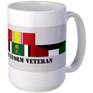 Desert Storm Vet 3 Star Military Large Mug by   