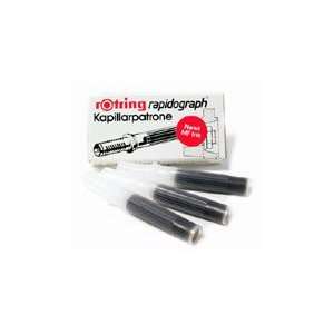 Rotring Film Ink Cartridges Black Pkg 3 Arts, Crafts 