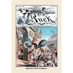  Puck Magazine The Citys New Guardian 12x18 Giclee on 