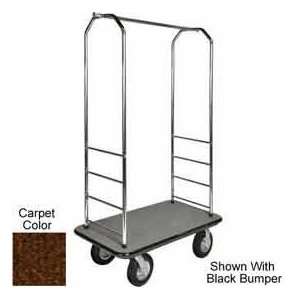  Easy Mover Bellman Cart Chrome, Brown Carpet, Gray Bumper 
