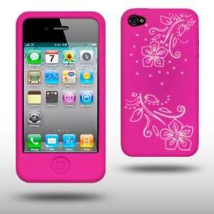 IPHONE 4 FLOWER DESIGN LASER ENGRAVED SILICONE SKIN COVER BY CELLAPOD 