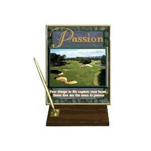  Passion (Golf) Desktop Pen Set with 8 x 10 Gold Plate 