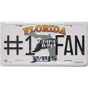Tampa Bay Devil Rays MLB #1 Fan License Plate Tag by Rico Industries 