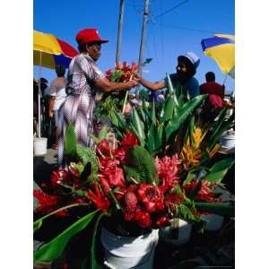  Selling Flowers at the Roseau Market, Roseau, Dominica 