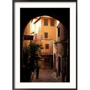 Old Village Archway, Roquebrune Cpa Martin, France Collections Framed 
