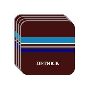 Personal Name Gift   DETRICK Set of 4 Mini Mousepad Coasters (blue 