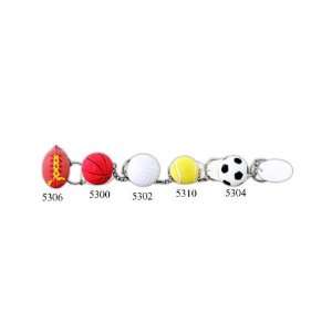  Soccer Ball   Key tag with mini sports ball and white tag 