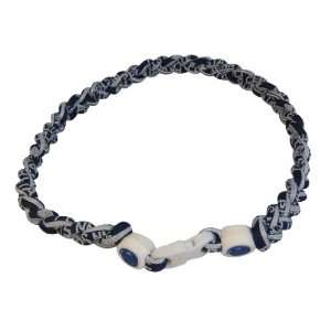 Penn State Nittany Lions Titanium 3 Rope Tornado / Twist Necklace Blue 