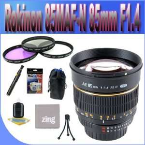 Rokinon 85MAF N 85mm F1.4 Aspherical Lens for Nikon with 