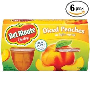 Del Monte Diced Peaches in Light Syrup, 16 Ounce (Pack of 6)  