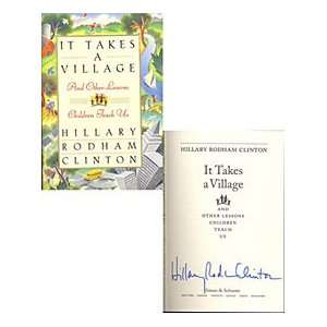  Hillary Rodham Clinton Autographed / Signed It Takes a 