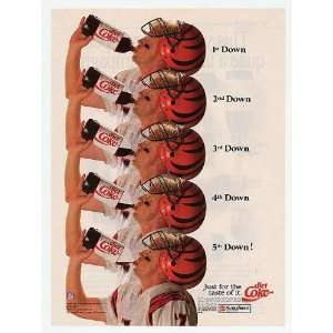  1990 Diet Coke 5th Down Football Theme Print Ad