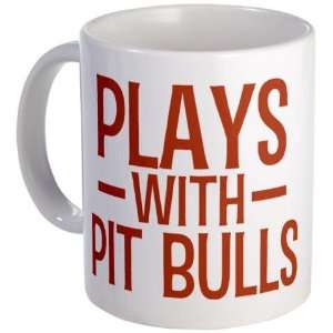PLAYS Pit Bulls Pets Mug by  