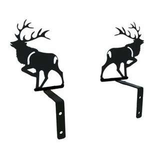  Rustic Wrought Iron Elk Swag Hooks 