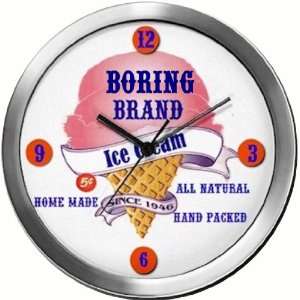  BORING 14 Inch Ice Cream Metal Clock Quartz Movement 