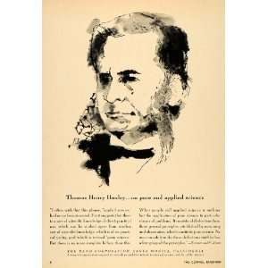   Thomas Henry Huxley Art N. Boyle   Original Print Ad