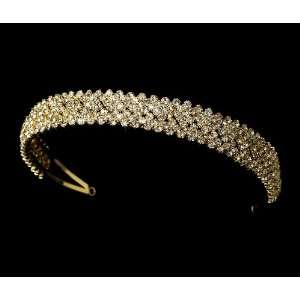  Gold Bridal Headband Headpiece 1025 Health & Personal 