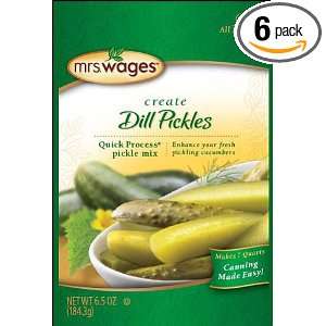 Mrs. Wages Pickle Dill Mix, 6.50 Ounce Packages (Pack of 6)  