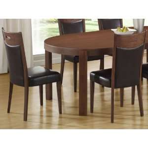   1843 39 in. H Leather Look Side Chair 2 Pieces   Walnut Dark Brown
