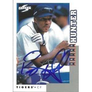  Brian Hunter Signed Detroit Tigers 1998 Score Card Sports 