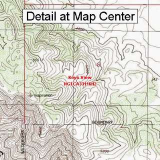 USGS Topographic Quadrangle Map   Keys View, California 