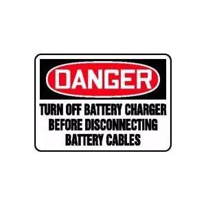 DANGER TURN OFF BATTERY CHARGER BEFORE DISCONNECTING BATTERY CABLES 10 
