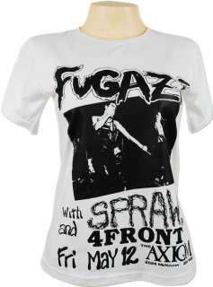 Fugazi Tour The Axiom Vtg Retro Skinny T Shirt Women M  