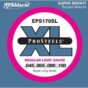   ProSteels Bass Guitar Strings, Light, 45 100, Super Long Scale