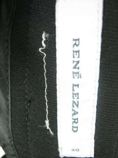 RENE LEZARD Black Belted Wide Leg Cropped Pants Size 40  