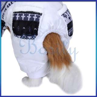   Dog Hoodie Winter Jumpsuit Coat Jacket Jump Suit Clothes Warm Costume